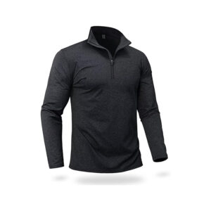 Men's Quarter Zip Black Shirt