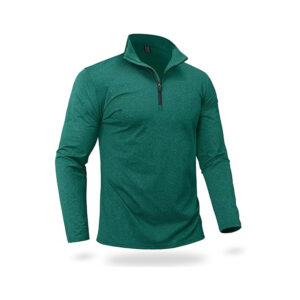 Men's Quarter Zip Green Shirt