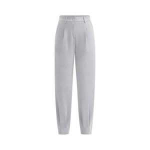 High Waisted Casual Grey Trouser