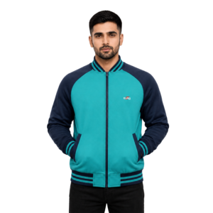 Premium Varsity Jacket with Soft Lining and Ribbed Finish