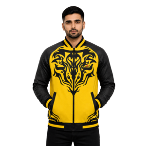 Printed Varsity Jacket with Custom Graphics and Durable Fabric
