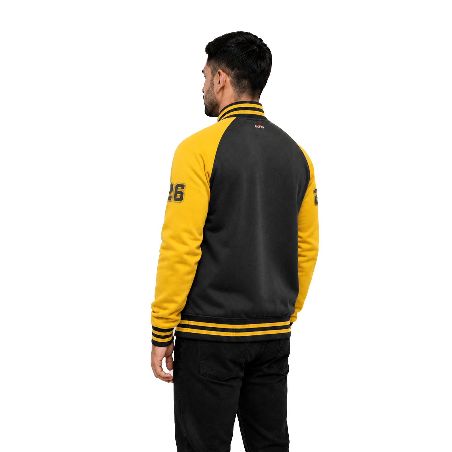 College Varsity Jacket with Classic Style and Ribbed Finish - Image 4