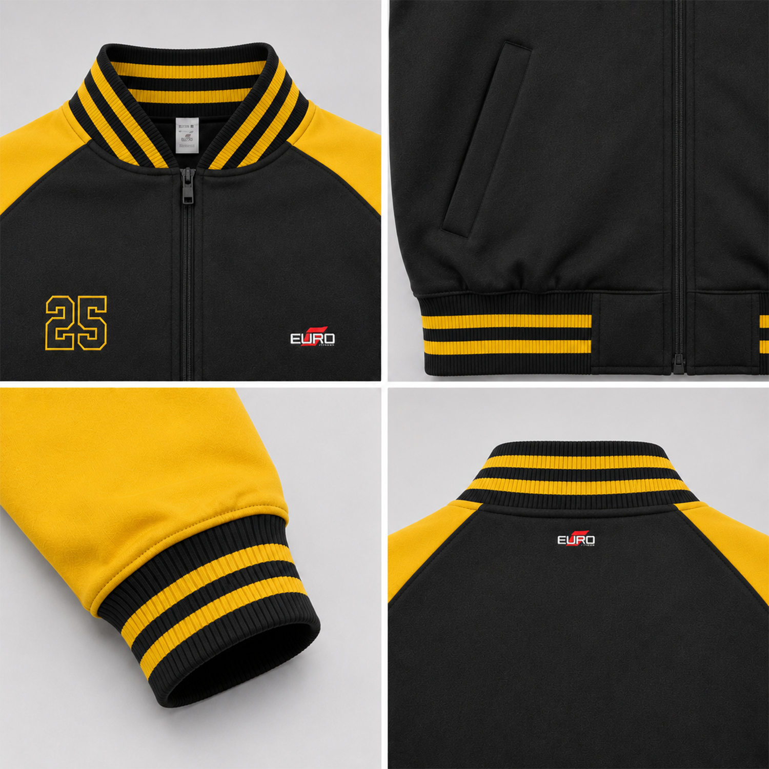 College Varsity Jacket with Classic Style and Ribbed Finish - Image 6