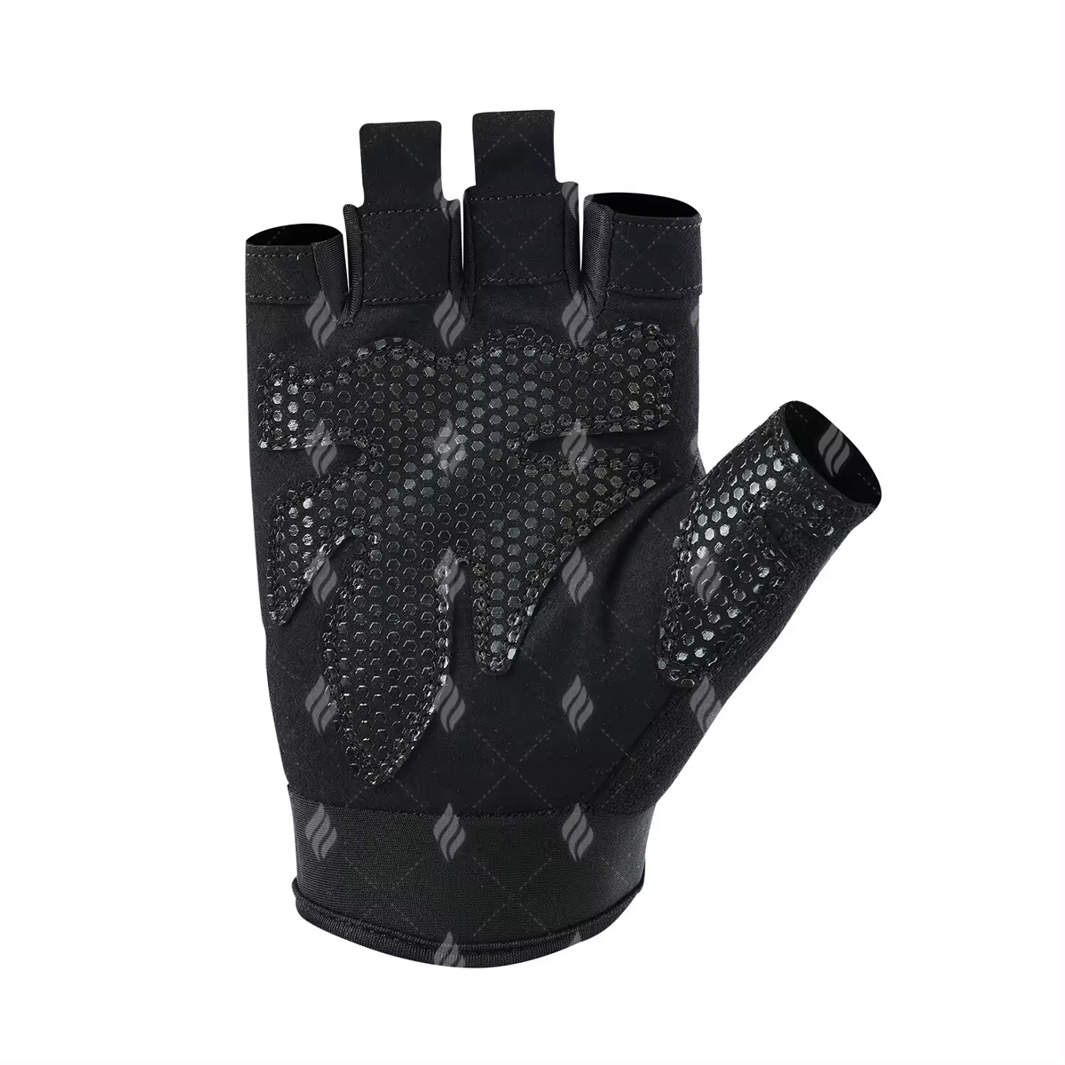 Custom Leather Half Finger Weight Lifting Gym Sports Gloves Wrist Wrap Support Full Palm Protection Moisture Wicking Non-Slip - Image 3