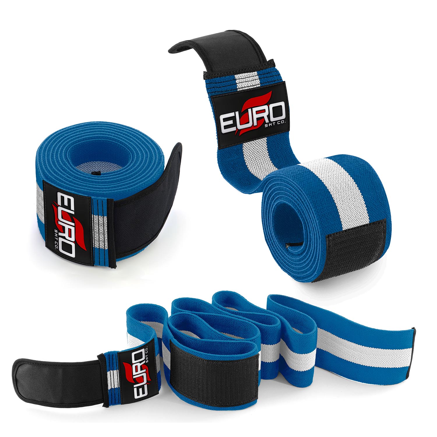 Knee Wraps for Strength Training with Elastic Compression