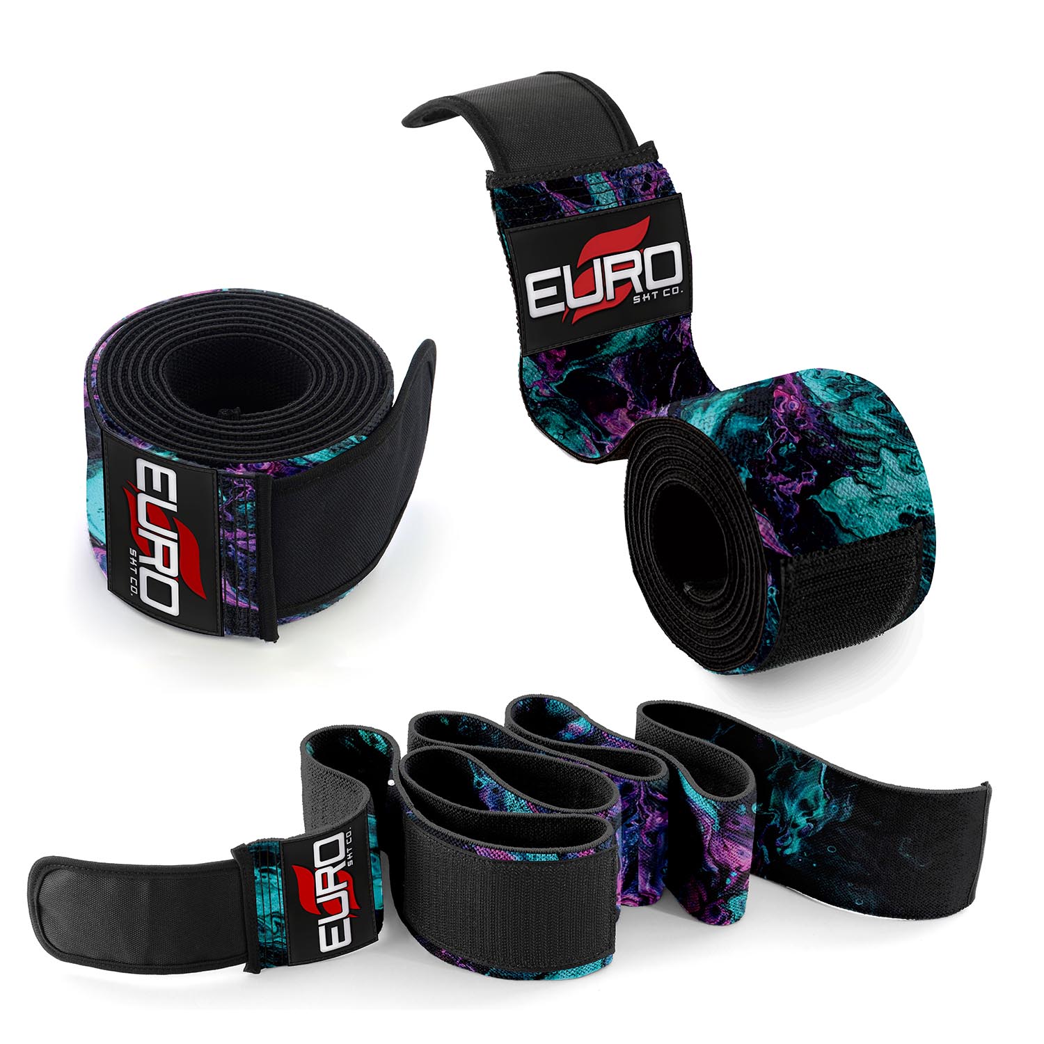Knee Support for Squats with Adjustable Elastic Wraps