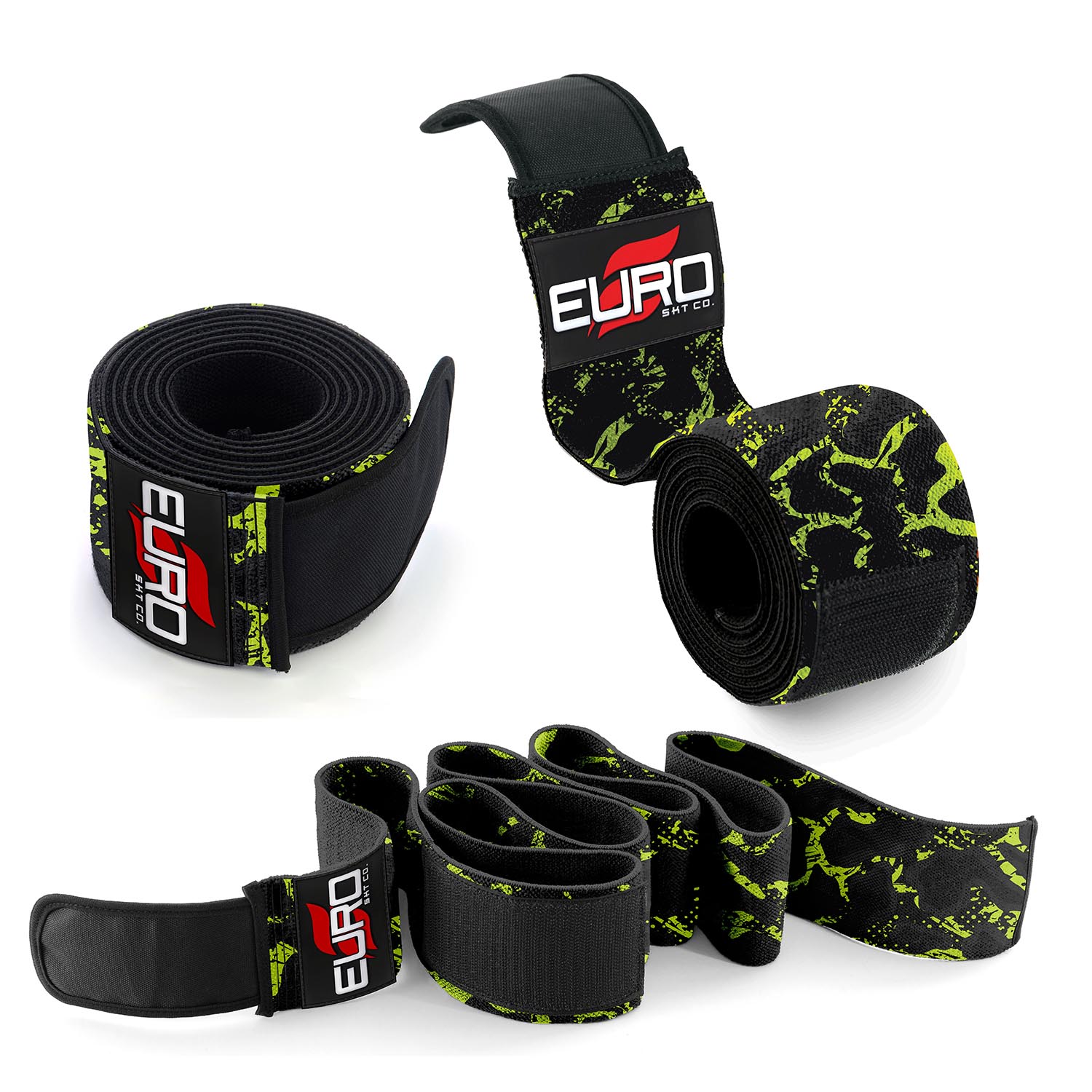 Knee Wrap Support for Lifting with Adjustable Compression