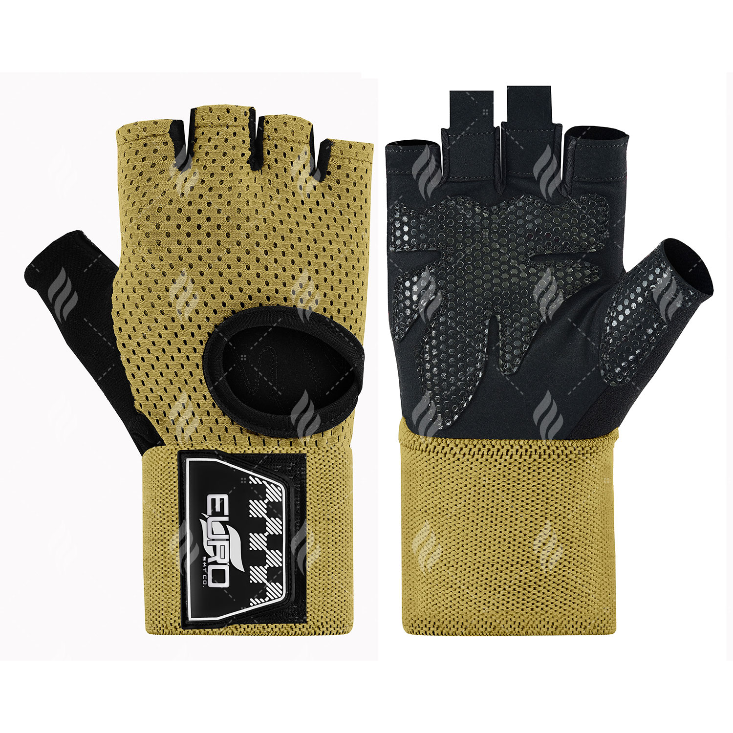 Non-Slip Ventilated Synthetic Leather Gym Cycling Gloves with Wrist Wraps Lightweight Breathable Sports Fitness Workout Gloves