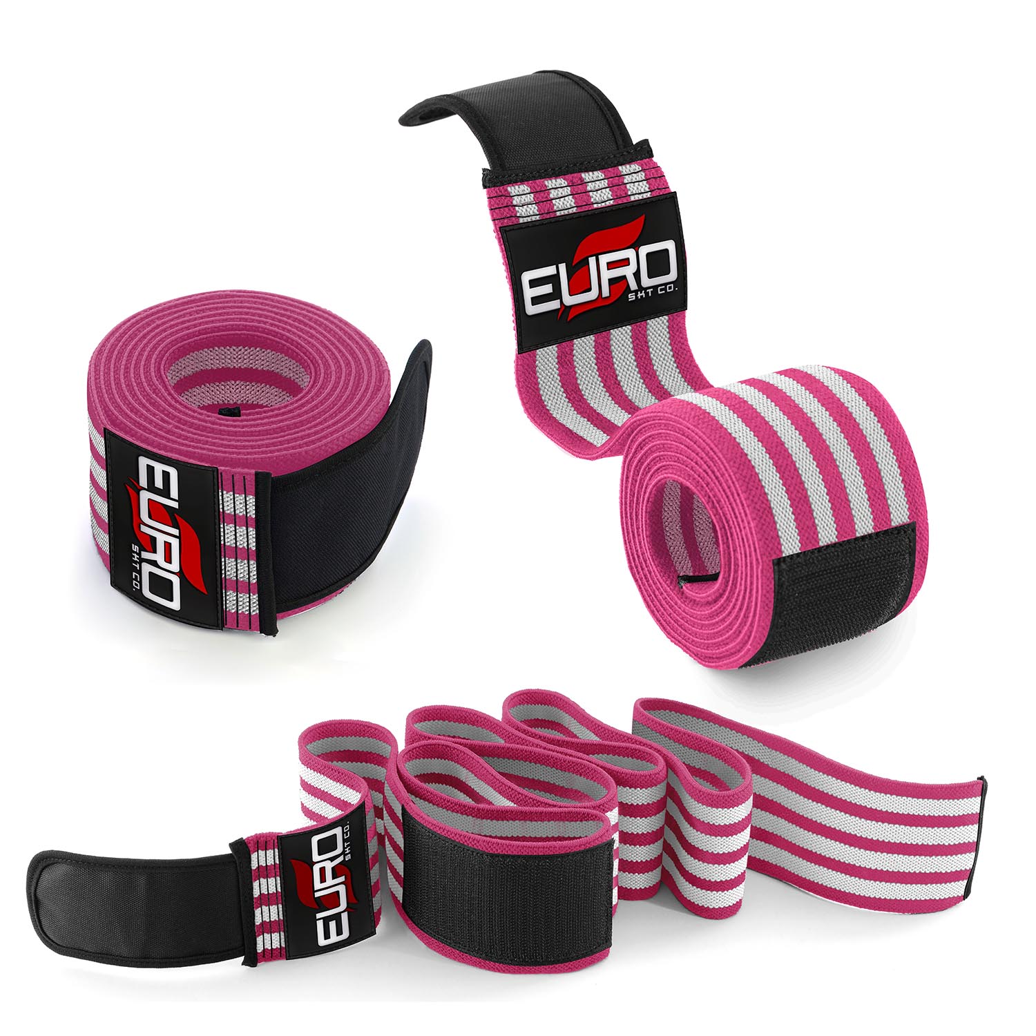Long Knee Wraps Adjustable Compression for Powerlifting Squats