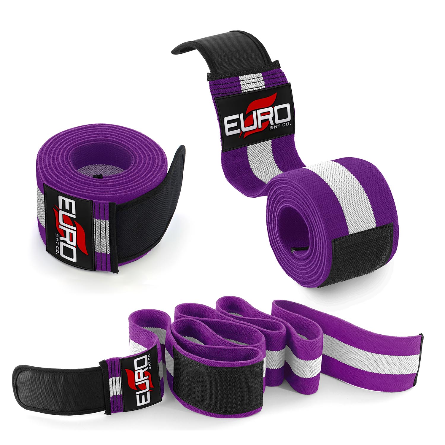 Reinforced Knee Wraps Elastic Support for Heavy Strength Training