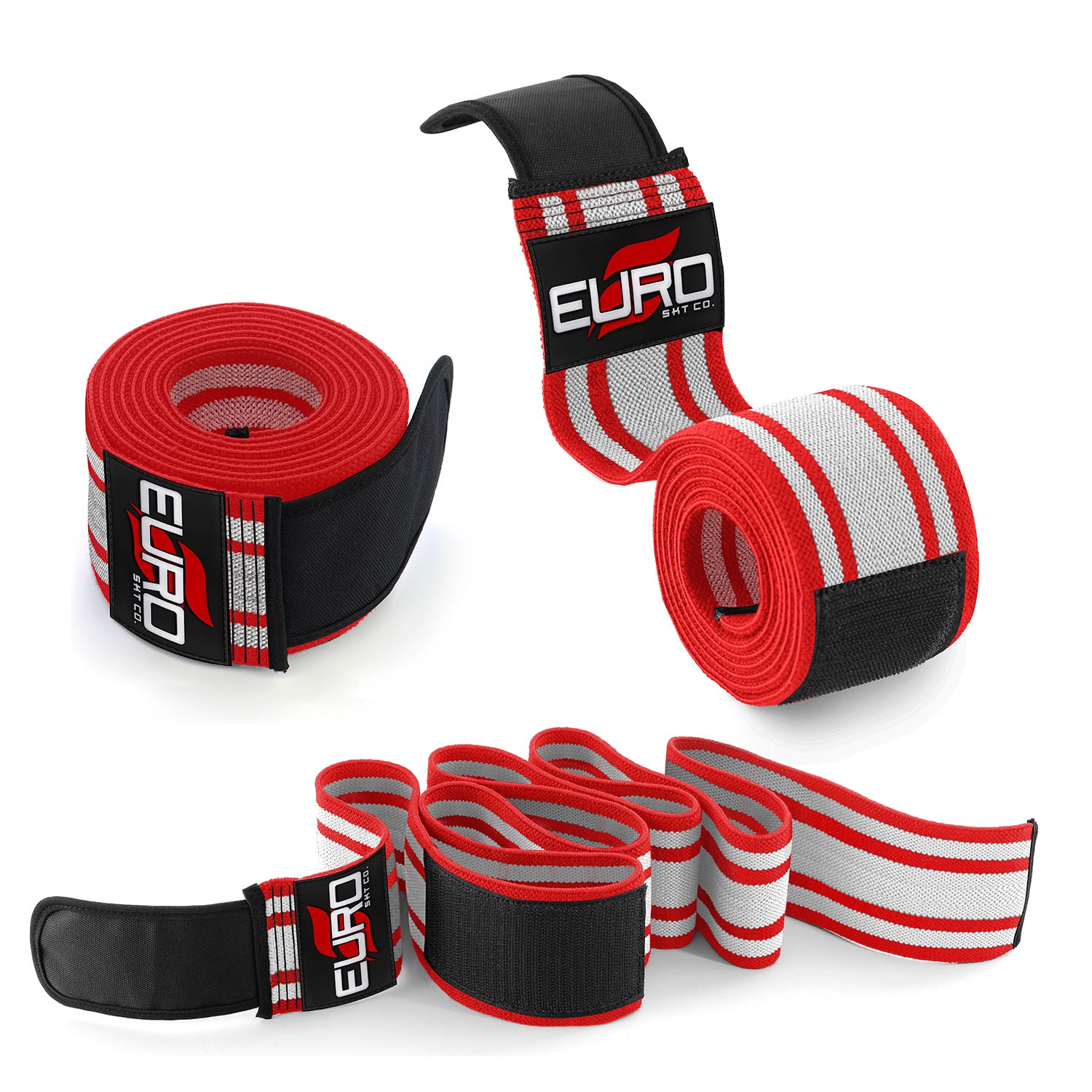 Adjustable Tension Knee Wraps for Heavy Powerlifting Training