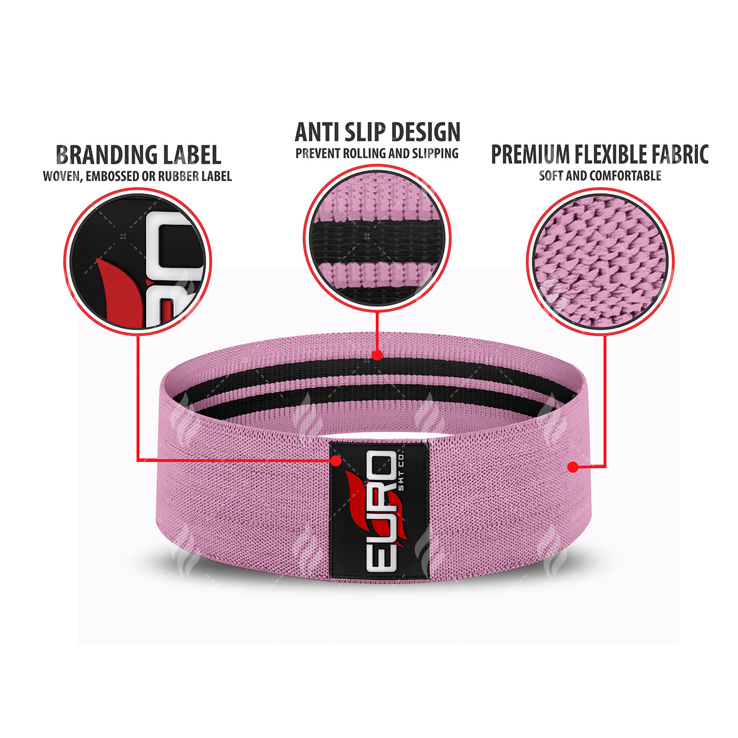 Fitness Booty Bands Hip Circle Resistance Bands Elastic Fabric Loop Exercise Bands For Leg Glutes - Image 3