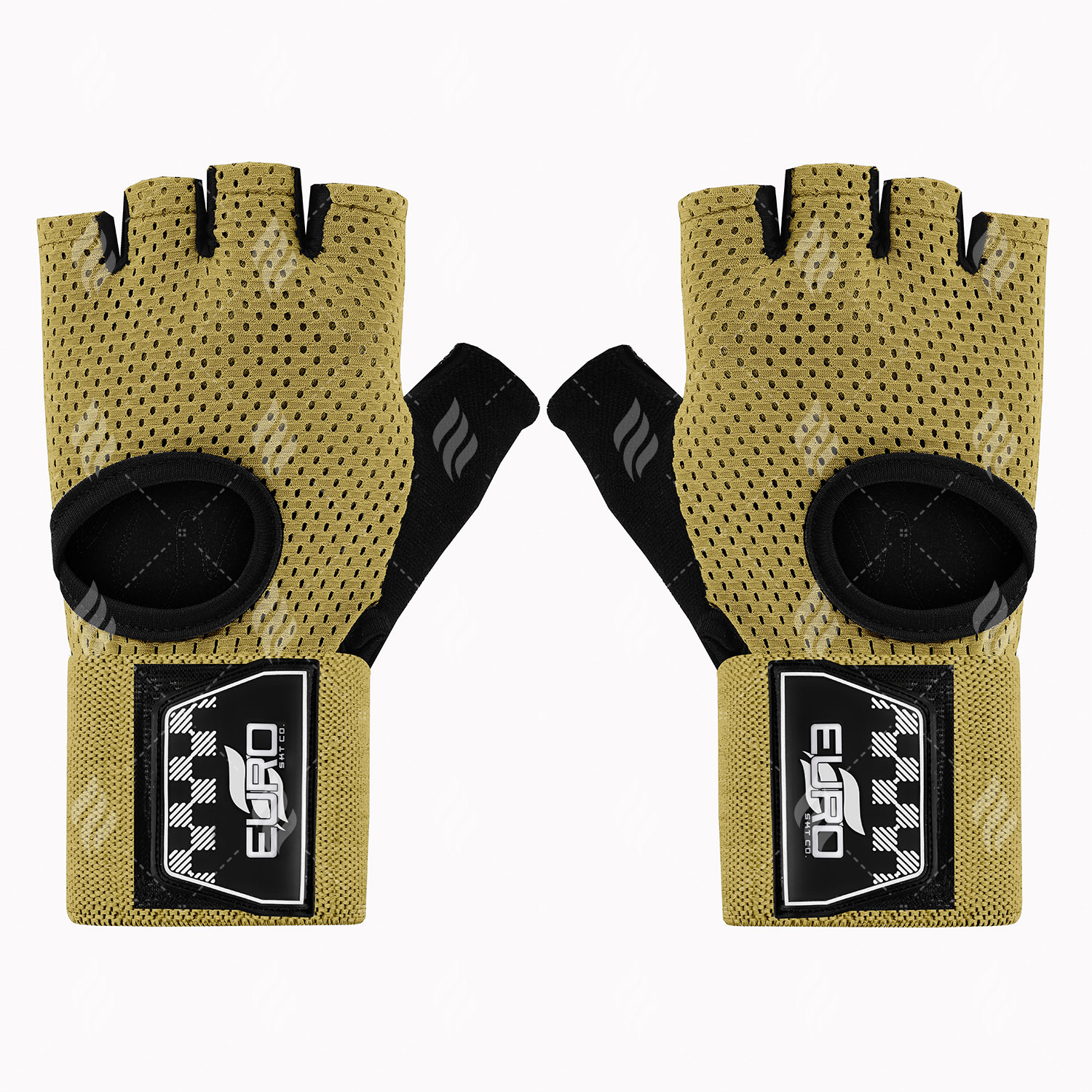 Non-Slip Ventilated Synthetic Leather Gym Cycling Gloves with Wrist Wraps Lightweight Breathable Sports Fitness Workout Gloves - Image 4