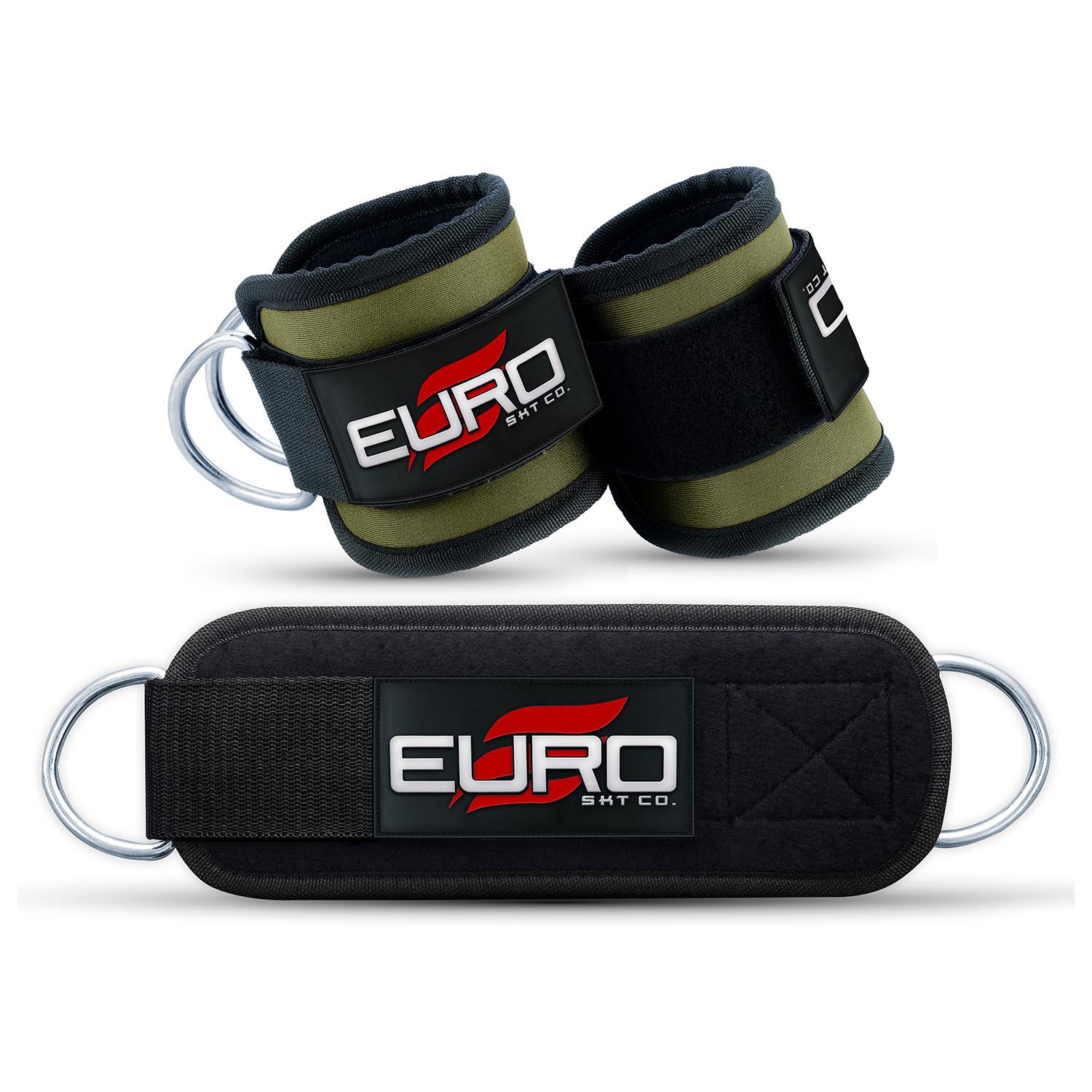 Padded Ankle Cuffs with D-Rings for Cable Workouts - Image 4