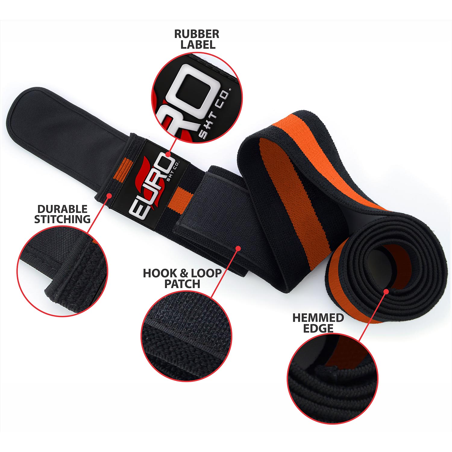 Heavy Elastic Knee Wraps for Strength and Power Training - Image 6