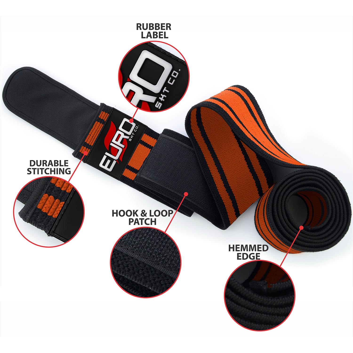 Comfortable Knee Wraps Adjustable Compression for Gym Training - Image 6