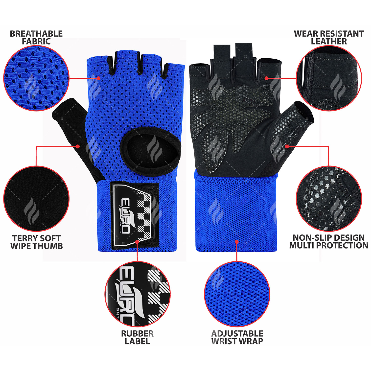 Workout Gloves Men Full Palm Protection, Ultra Ventilated Design, Weight Lifting Gloves Cushion Pads Silicone Grip - Image 6