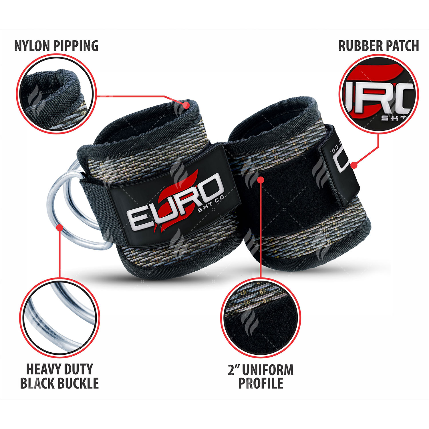 Custom Gym Fitness Sport Adjustable d-Ring Ankle Strap Foot Support With Buckle 2026 For Sale - Image 6