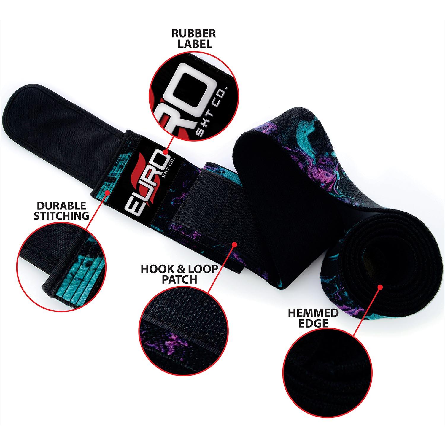 Knee Support for Squats with Adjustable Elastic Wraps - Image 6