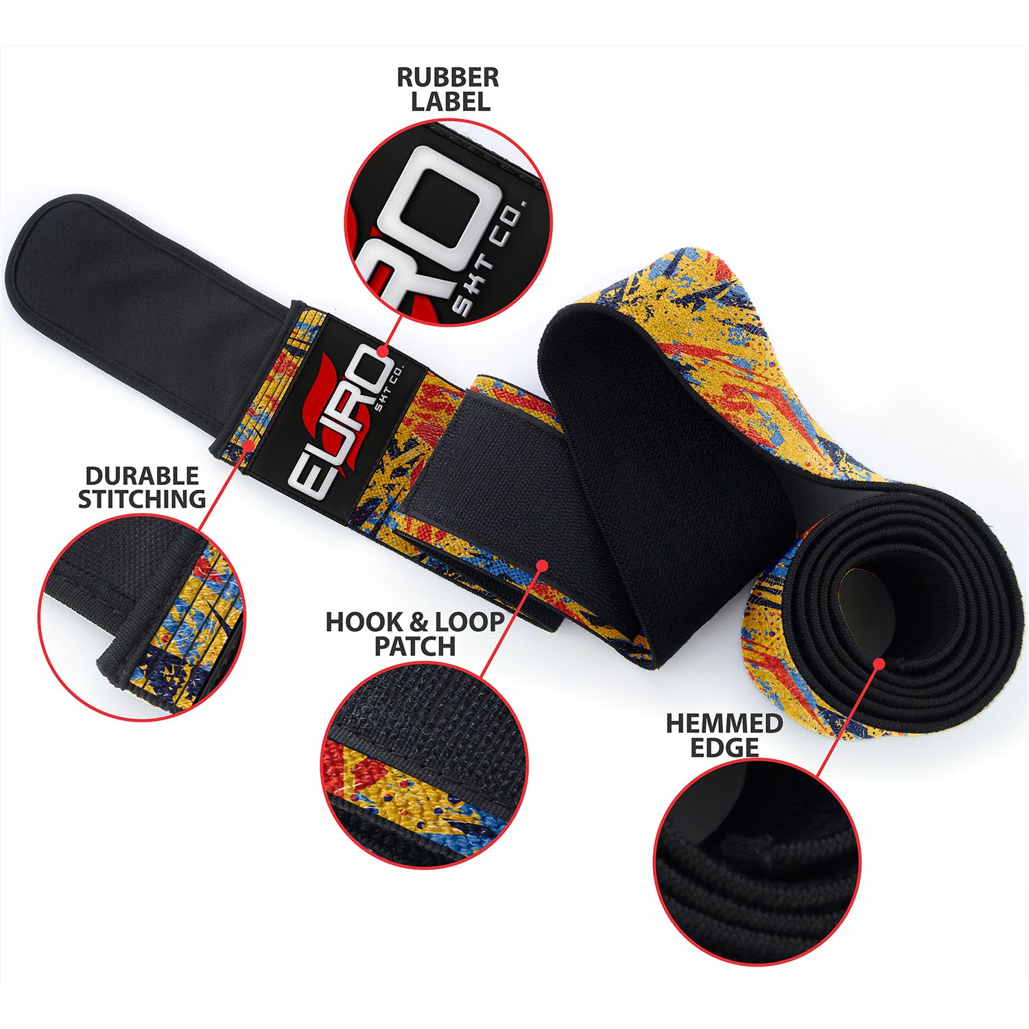 Knee Wrap Support for Gym with Heavy Elastic Compression - Image 6