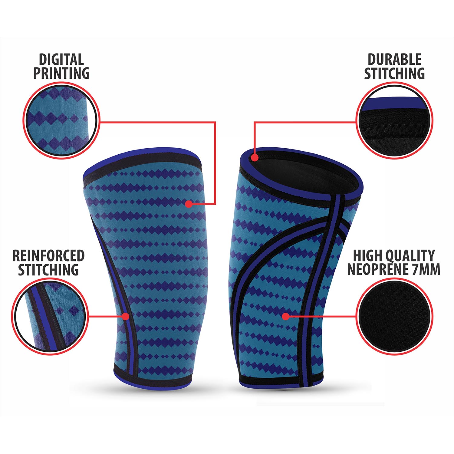 High Quality Custom Weightlifting Compression Powerlifting Neoprene Knee Brace Sleeve Support - Image 6