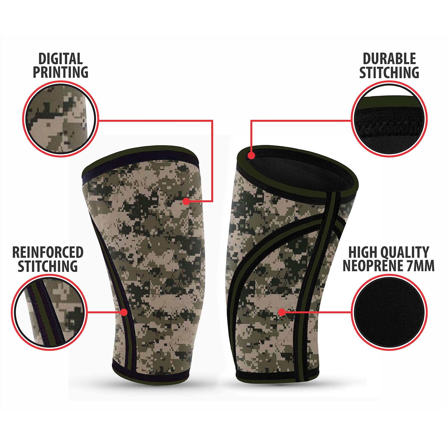 Knee Sleeve 5mm 7mm Neoprene Weightlifting Compression Supplier Sports Knee Sleeve Knee Support Brace - Image 6