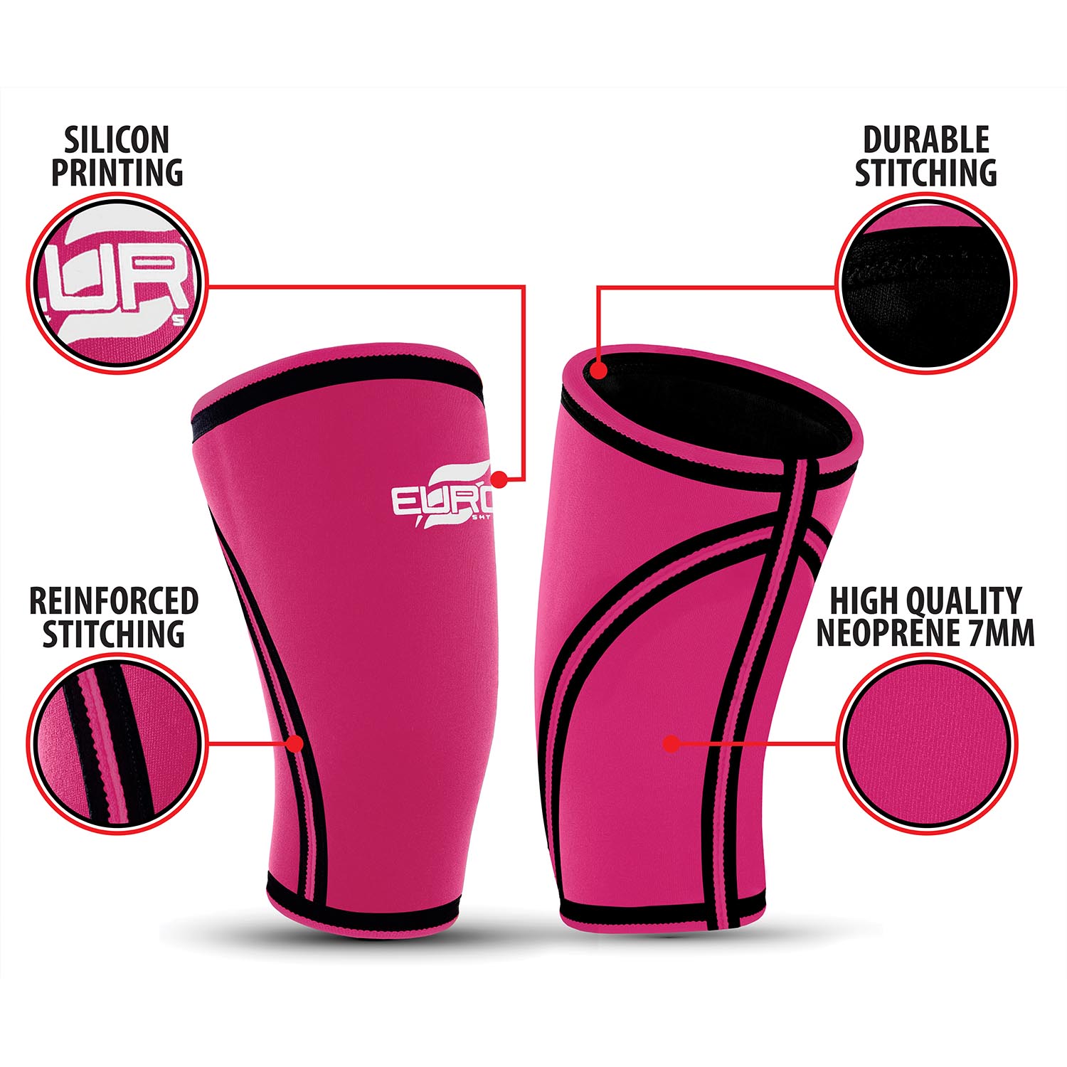 Wholesale Custom Logo Heavy Duty Squats Deadlifts Weightlifting Powerlifting 7 mm Compression Neoprene Knee Sleeves - Image 6