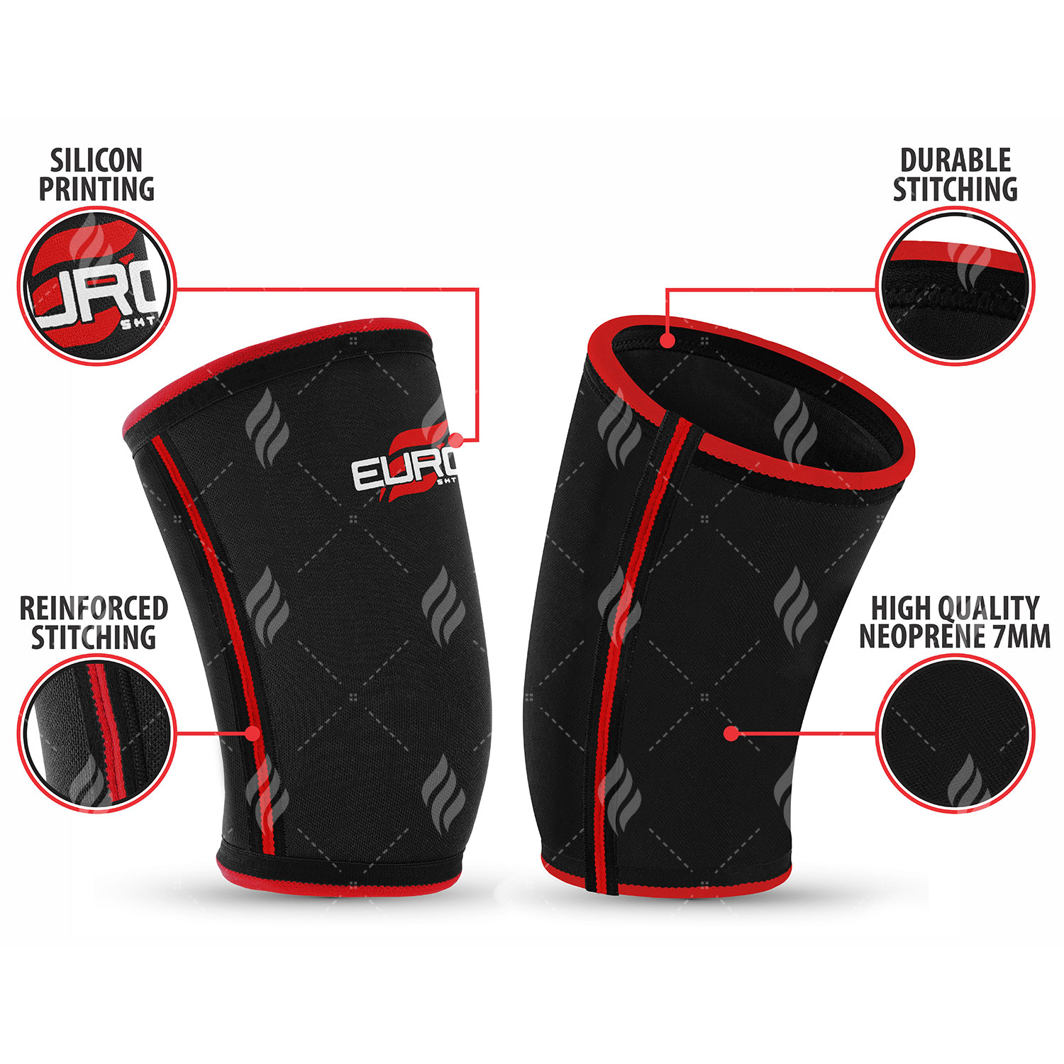 Wholesale Custom Logo Heavy Duty Squats Deadlifts Weightlifting Powerlifting 7 Mm Compression Neoprene Knee Sleeves - Image 6