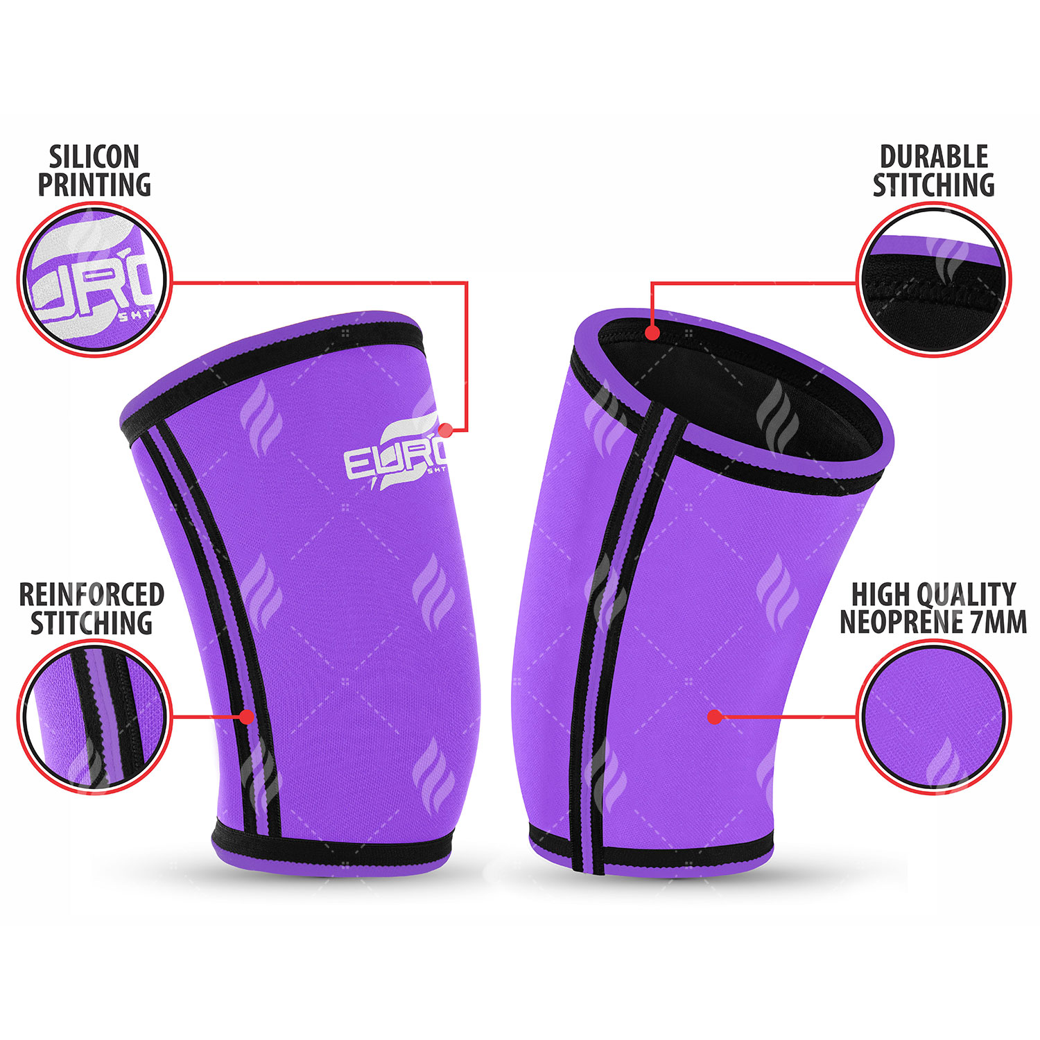 Weightlifting Neoprene Compression Crossfit Knee Support Sleeve Powerlifting 7mm Elbow Knee Pads For Squat - Image 6