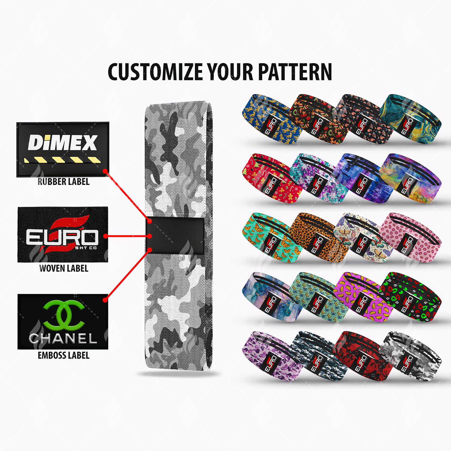 Fabric Cloth Sports Resistance Bandscustom Fitness Exercise Elastic Gym Bands Hip Circle Fabric Resistance Bands Set - Image 6