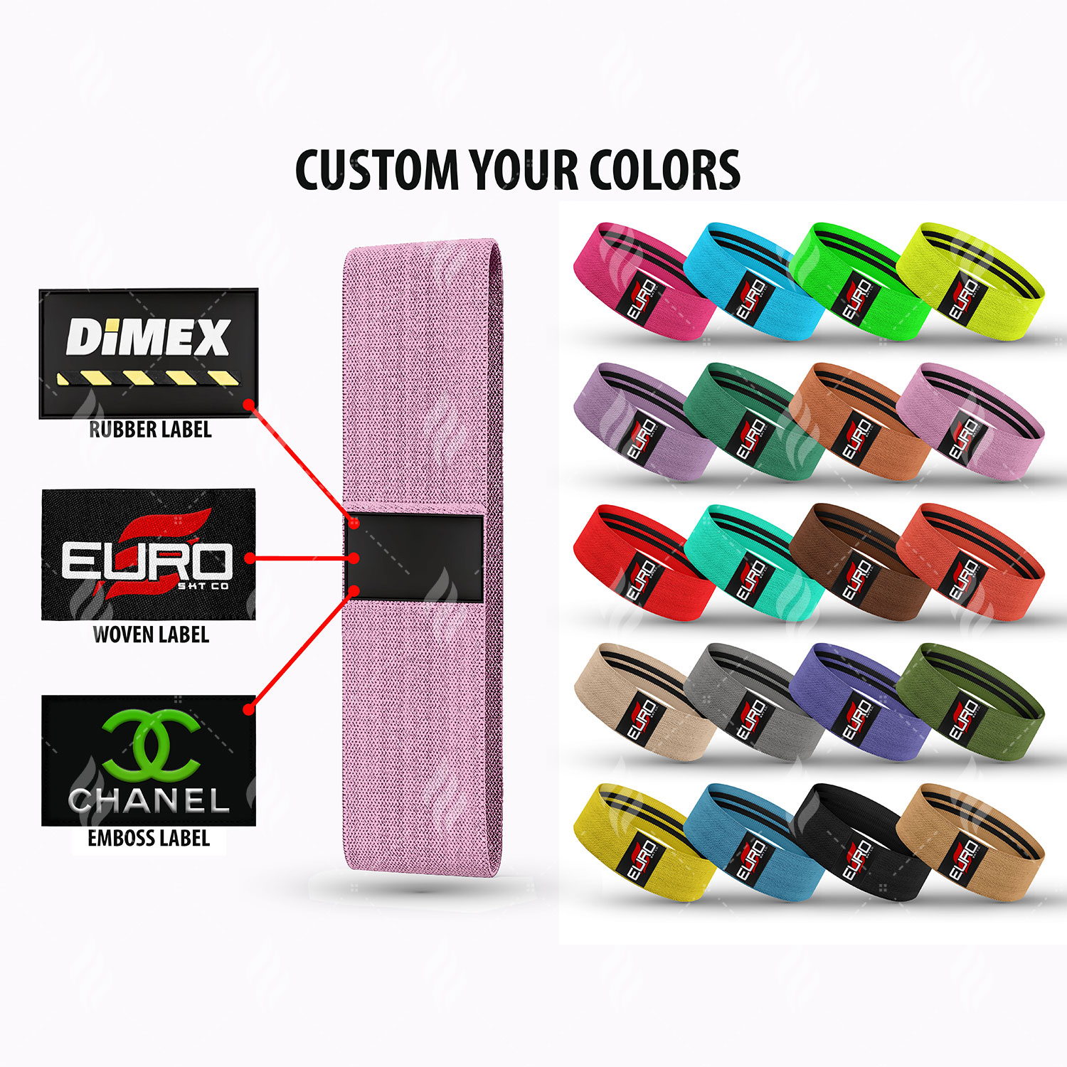 Fitness Booty Bands Hip Circle Resistance Bands Elastic Fabric Loop Exercise Bands For Leg Glutes - Image 6