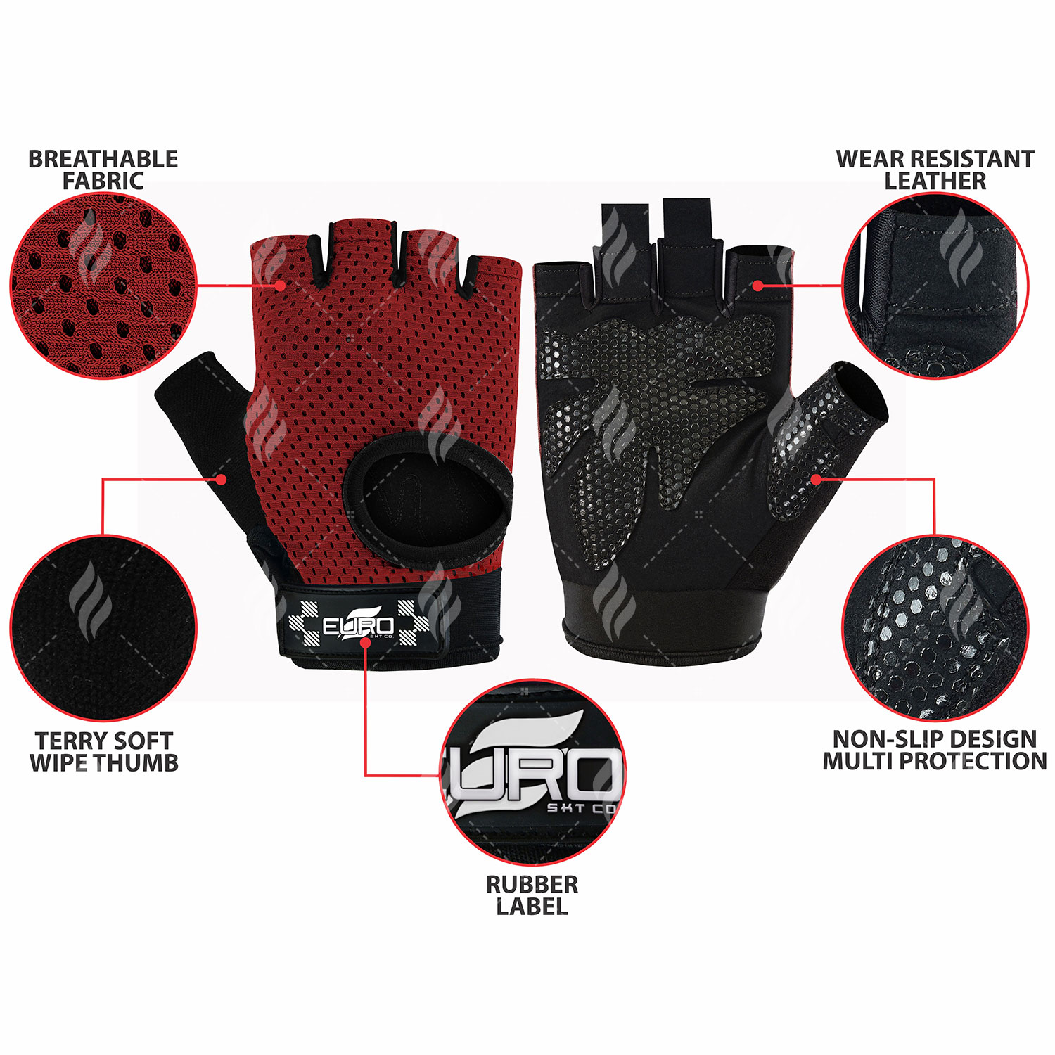 Thin Sport Half Finger Gloves Outdoor Sports Motorcycle Gloves Cycling Gym Training Short Finger Gloves - Image 6