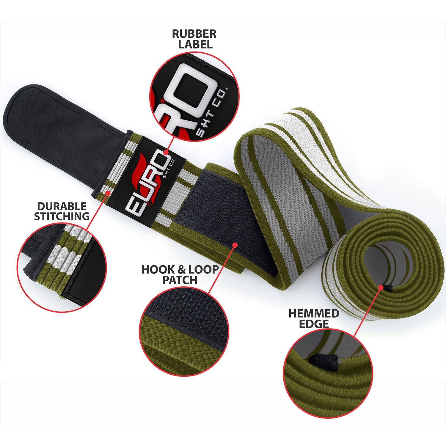 Heavy Compression Knee Wraps for Squat and Power Training - Image 6