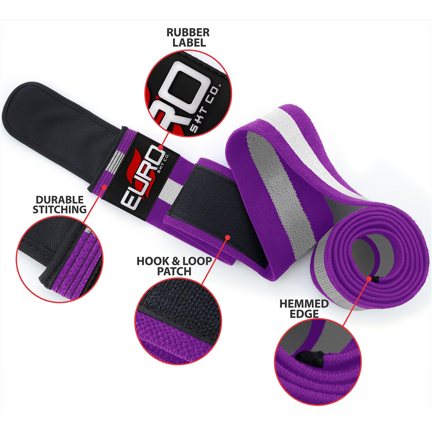 Reinforced Knee Wraps Elastic Support for Heavy Strength Training - Image 6