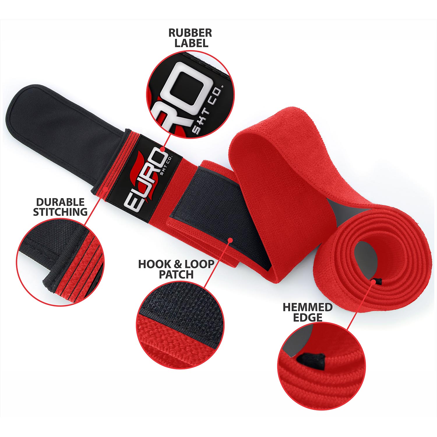 Elastic Knee Wraps Adjustable Support for Heavy Weight Training - Image 6