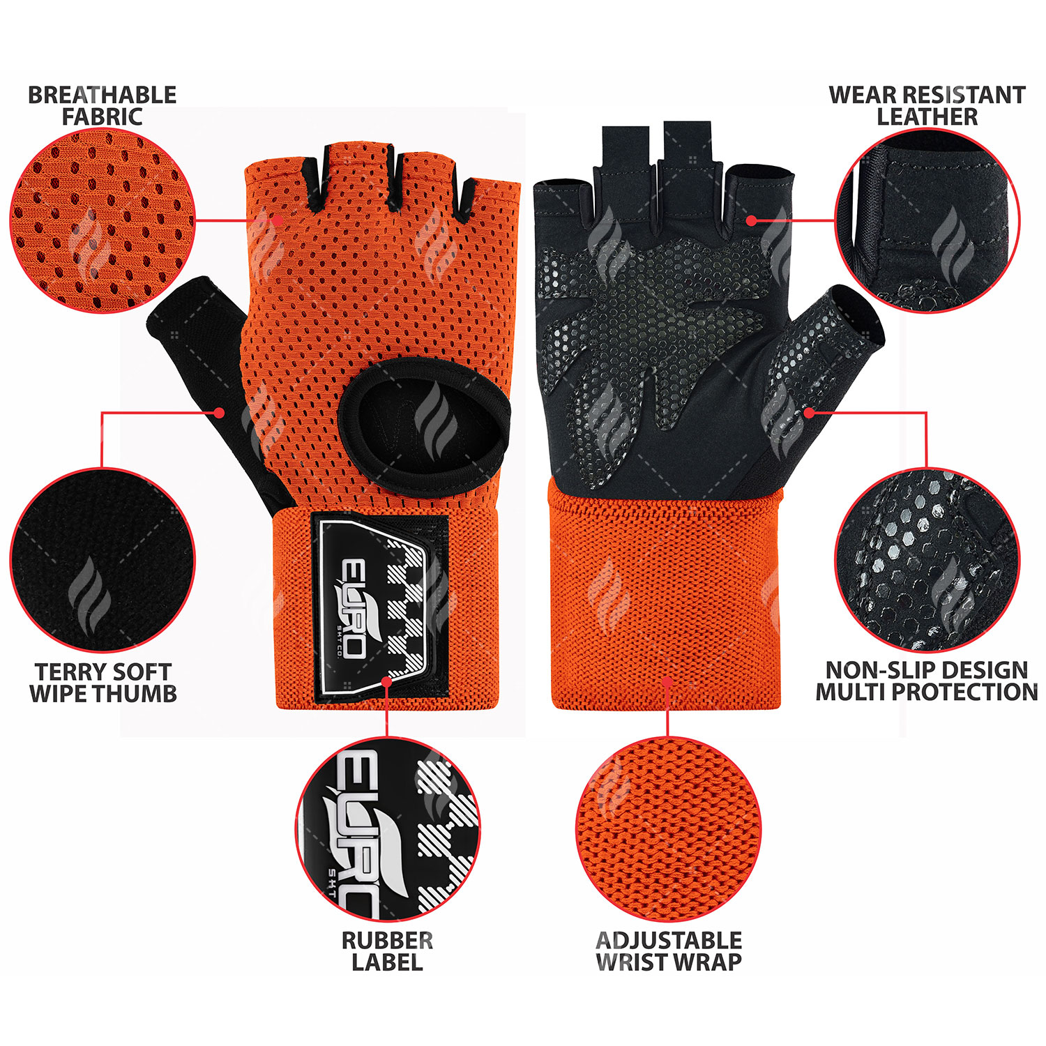Wholesale Half-Finger Gym Gloves for Fitness Breathable Ventilated for Weight Training Sports Workout Racing Cycling for Men - Image 6