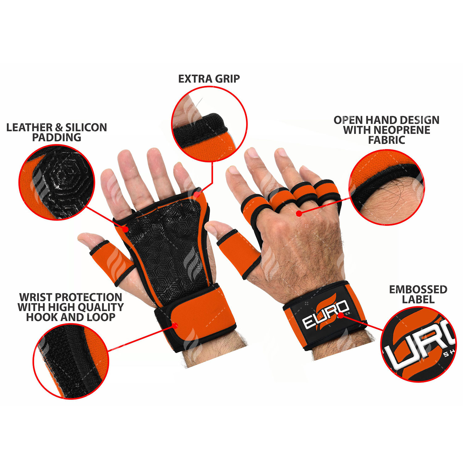 Unisex Half-Finger Flexible Breathable Neoprene Lightweight 80g Weightlifting Gloves Non-Slip Wrist Support Gym Fitness Outdoor - Image 6