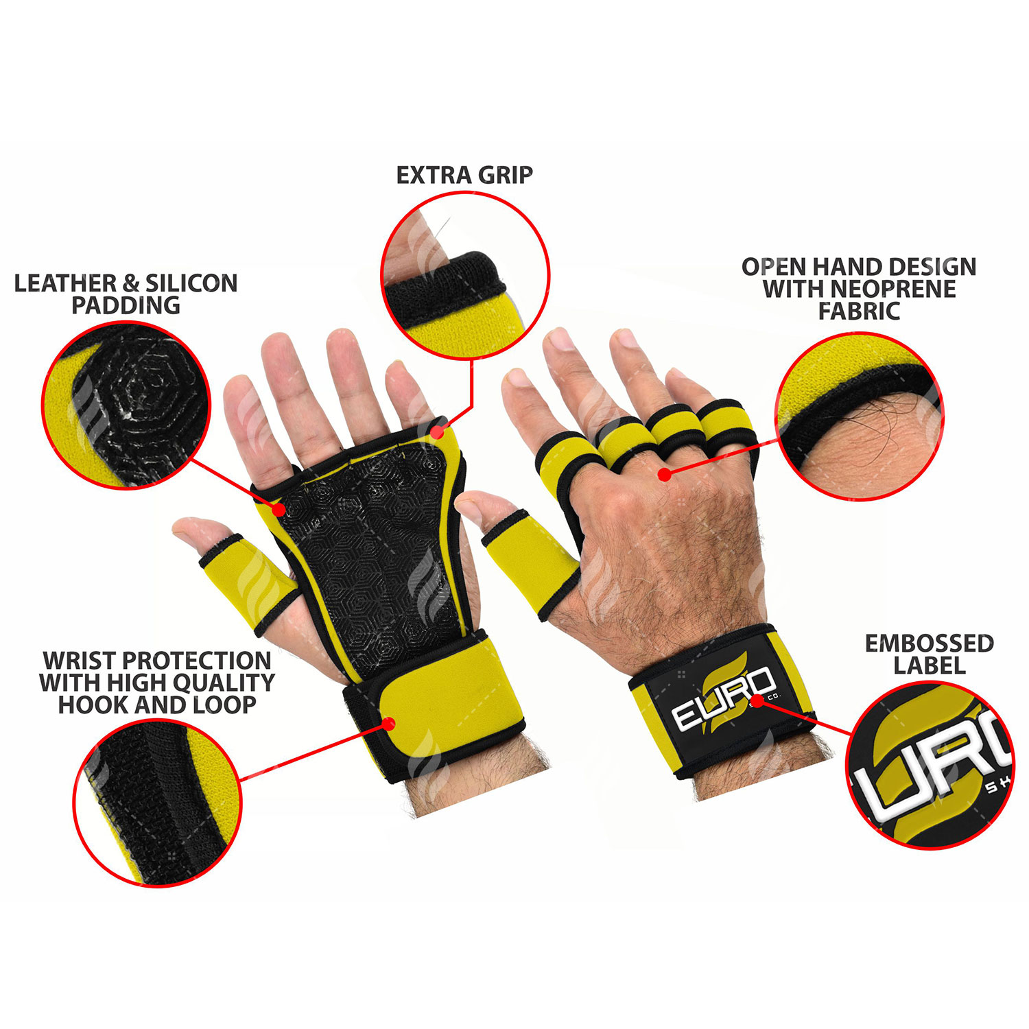 Custom Logo Neoprene Half Finger Weightlifting Gloves for Men Women Gym Fitness Workout - Image 6